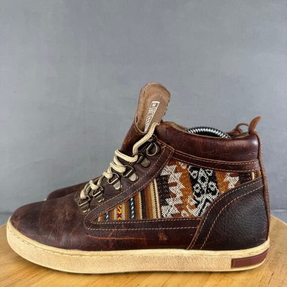 Inkkas Brown Leather Camping Boot Lace-Up Women’s Size 9 / Men’s 7 - Picture 1 of 8